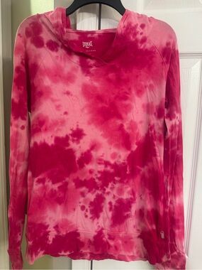 Vintage Everlast Hot Pink Tie-Dye‎ Pullover Hoodie Large